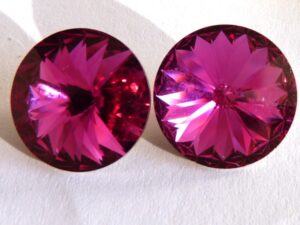 14 mm. 502 Fuchsia 1122 Swarovski Rivoli-2844