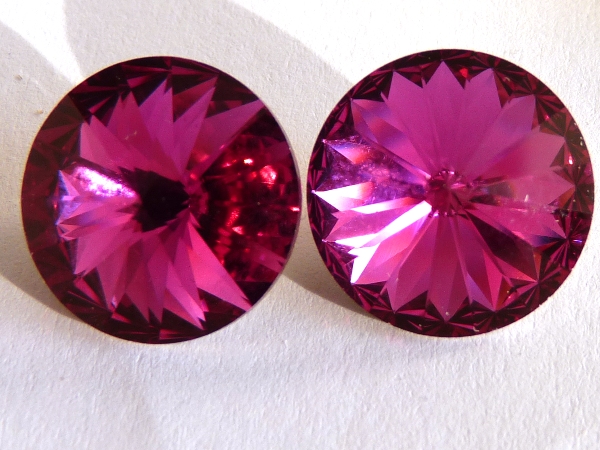 14 mm. 502 Fuchsia 1122 Swarovski Rivoli-2844