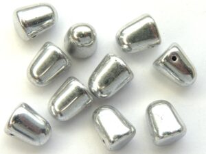 GDR-00030-27000 Crystal Full Silver Gumdrops 10 x 7 mm. 10 St.-0