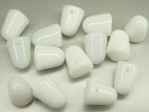 GDR-02010 White Alabaster Gumdrops 10 x 7 mm. 14 St.-0