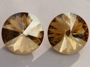 14 mm. 001-GSHA Crystal Golden Shadow 1122 Swarovski Rivoli-3150