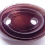 H51 Hanger of tussenstuk Opal amethyst ovaal met 2 grote gaten.-0