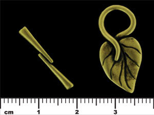 J68-00-ABR : Philodendron Toggle: Antique Brass-0