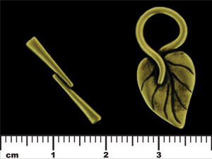 J68-00-ABR : Philodendron Toggle: Antique Brass-0