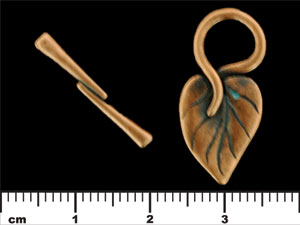J68-00-ACP: Philodendron Toggle: Antique Copper-0 J68-00-ACP: Philodendron Toggle: Antique Copper-0