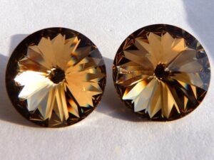 14 mm. 246 Light Colorado Topaz 1122 Swarovski Rivoli-3147
