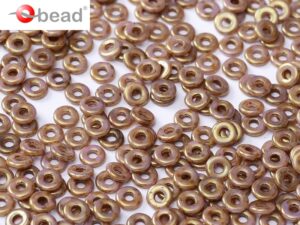 O-03000-15695 Chalk White Lila Gold Luster O bead ® 5 gram-0