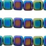 CMT-23980-21435 CzechMates Tile Bead Iris – Blue 20 st.-0