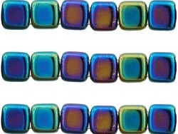CMT-23980-21435 CzechMates Tile Bead Iris – Blue 20 st.-0