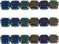 CMT-23980-21455 CzechMates Tile Bead Iris Green 20 st.-0