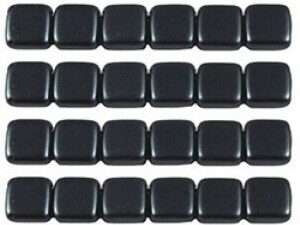 CMT-25037AL CzechMates Tile Pastel Pearl Charcoal ( Hematite)12 Pc.-0