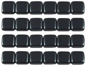 CMT-25037AL CzechMates Tile Pastel Pearl Charcoal ( Hematite)12 Pc.-0