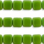 CMT-53420 CzechMates Tile Bead Opaque Olive 20 st.-0