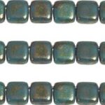 CMT-63140LG CzechMates Tile GoldLustered Green Turquoise 14 Pc.-0