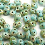 SD-63030-43400 Opaque Blue Turquoise, Silver Picasso. 10 gram-0