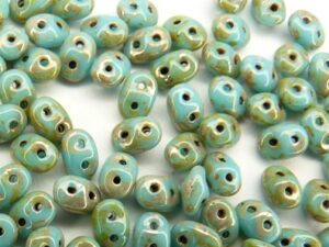 SD-63030-43400 Opaque Blue Turquoise, Silver Picasso. 10 gram-0