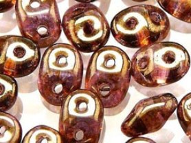 SD-00030-15695 Crystal Gold Smokey Topaz Luster Superduo-3060