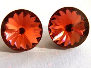 14 mm. 542 Padparadscha 1122 Swarovski Rivoli-2849
