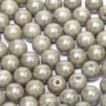 04-R-03000-14449 Chalk White Grey Luster round 4 mm. 90 pc.-0