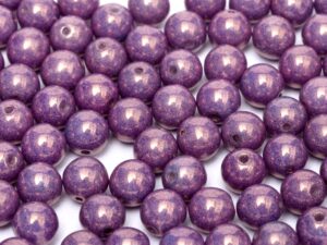 04-R-03000-15726 Chalk White-Purple-Vega Luster round 4 mm. 90 pc.-0