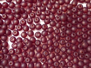 04-R-90100-84110 Matte Garnet round 4 mm. 120 Pc.-0