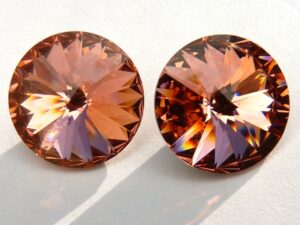 12 mm. 262 Rose Peach 1122 Swarovski Rivoli-0