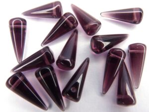 SP-7x17-20060 Spikes Amethyst 14 Pc-0