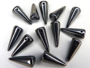 SP-7x17-23980-14400 Spikes Jet Hematite 12 stuks-0