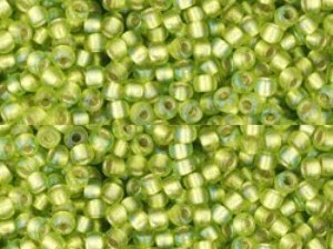 TR-11-2024F Silver-Lined Frosted Rainbow Lime Green-0