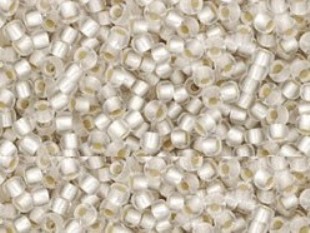 TR-11-0021F Round 11/0 : Silver-Lined Frosted Crystal-0 TR-11-0021F Round 11/0 : Silver-Lined Frosted Crystal-0