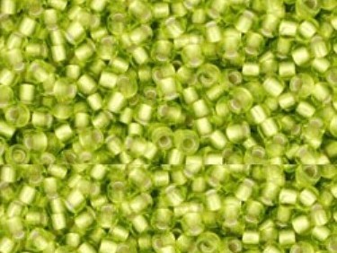 TR-11-0024F Silver-Lined Frosted Lime Green-0