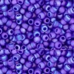 TR-11-0087F Round 11/0 : Trans-Rainbow-Frosted Dark Sapphire-0
