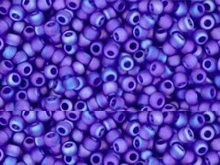 TR-11-0087F Round 11/0 : Trans-Rainbow-Frosted Dark Sapphire-0