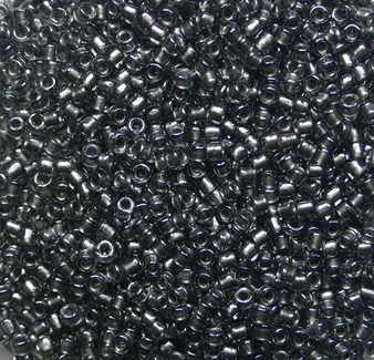 TR-15-0282 Gunmetal Lined Crystal Luster Toho rocailles 15-0 color 282 TR-15-0282 Gunmetal Lined Crystal Luster