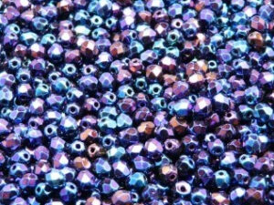 0080695 Iris Blue facet, 3 mm. 75 Pc.-0