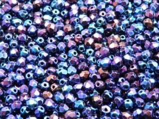 0080695 Iris Blue facet, 3 mm. 75 Pc.-0 0080695 Iris Blue facet, 3 mm. 75 Pc.-0