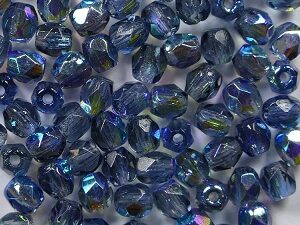 FP1-03-30330X Montana Blue AB Czech Glass Facet Firepolish 3mm 50 stuks
