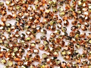 2FP-23980-98542 Fire Polished Jet California Gold Rush 2 mm.-4701
