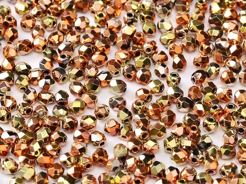 2FP-23980-98542 Fire Polished Jet California Gold Rush 2 mm.-4701
