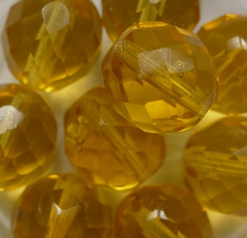 fp1-12-10060 Topaz Czech Glass Facet Firepolish 12 mm color 10060jpg