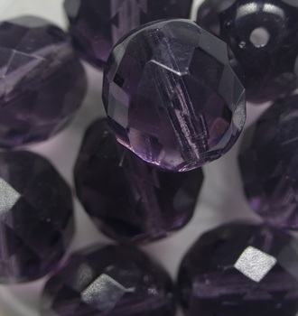 fp1-12-20500 Tanzanite Czech Glass Facet Firepolish 12 mm color 20500