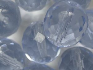 FP1-12-30000 Light Sapphire Czech Glass Facet Firepolish 12mm 6 stuks