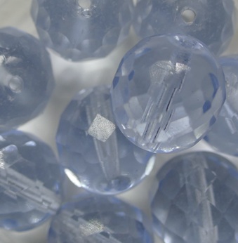 fp1-12-30000 Light Sapphire Czech Glass Facet Firepolish 12 mm color 30000