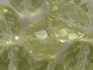 FP1-12-80100 Jonquil Czech Glass Facet Firepolish 12mm 6 stuks