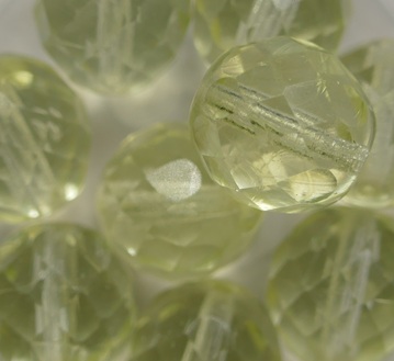 fp1-12-80100 Jonquil Czech Glass Facet Firepolish 12 mm color 80100