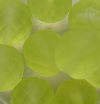 fp1-12-80130M Matte Jonquil Czech Glass Facet Firepolish 12 mm color 80130-84010
