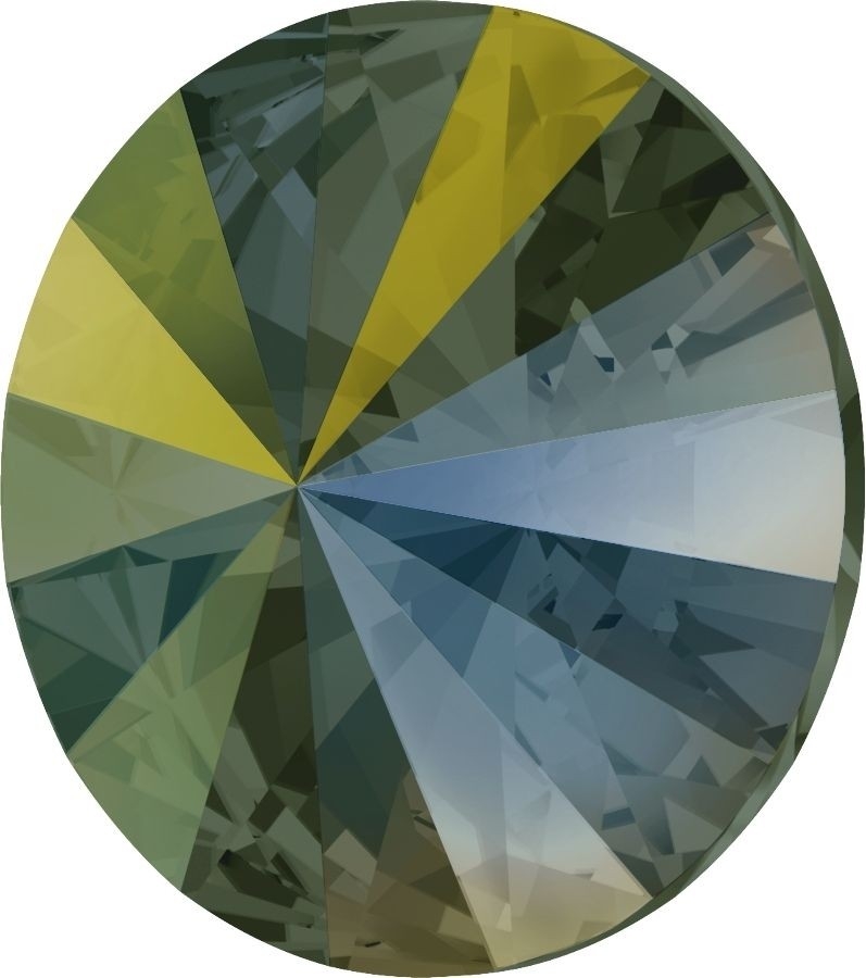 14 mm. 001-IRIG Crystal Iridescent Green 1122 Swarovski Rivoli-15223