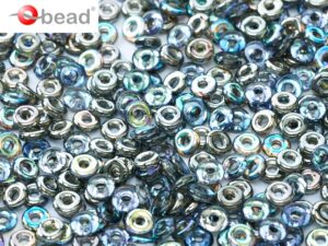 O-00030-98537 Crystal Graphite Rainbow O bead ® 5 gram-0