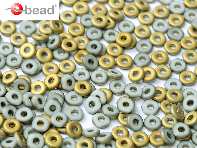 O-03000-26471 Chalk White Amber Matted O bead ® 5 gram-0