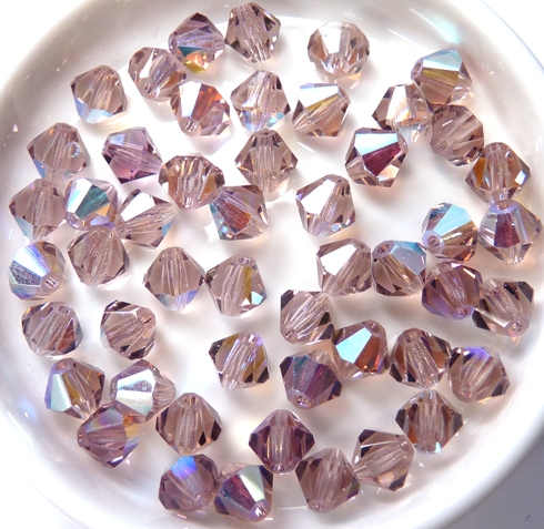 06-MC-20020-28701 Bicones Light Amethyst AB 6 mm. 24 Pc.-0 06-MC-20020-28701 Bicones Light Amethyst AB 6 mm. 24 Pc.-0